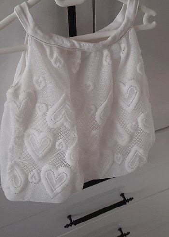 Dantel İşlemeli Beyaz Kız Bluz - Görsel 2