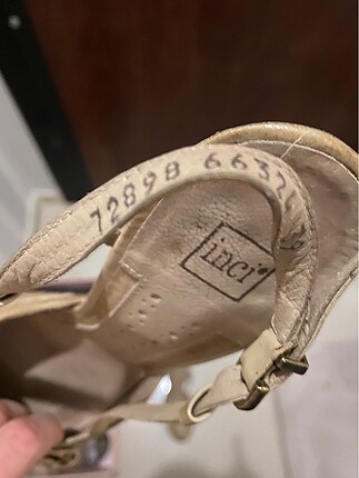 38 Beden camel Renk İnci marka ince topuk ayakkabı