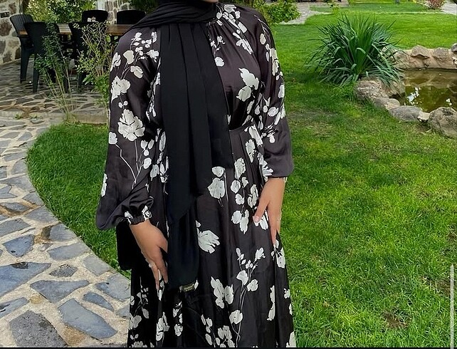 Diğer Saten uzun elbise