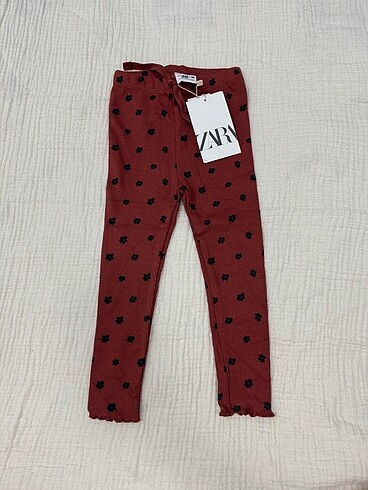 Zara çiçek desenli fitilli tayt