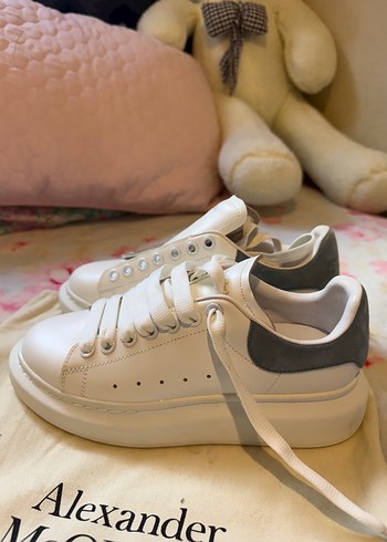 Alexander Beyaz Gri Bağcıklı Kadın Sneakers