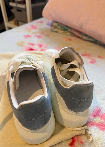 Alexander McQueen Alexander Beyaz Gri Bağcıklı Kadın Sneakers