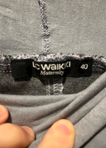 Gri Hamile Midi Boy Denim Pantolon - Görsel 3