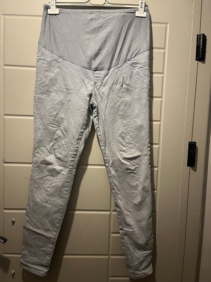 Gri Hamile Midi Boy Denim Pantolon - Görsel 2