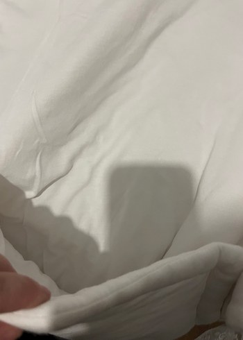 Beyaz Nakışlı Keten Bebek Kundak Örtüsü - Görsel 5