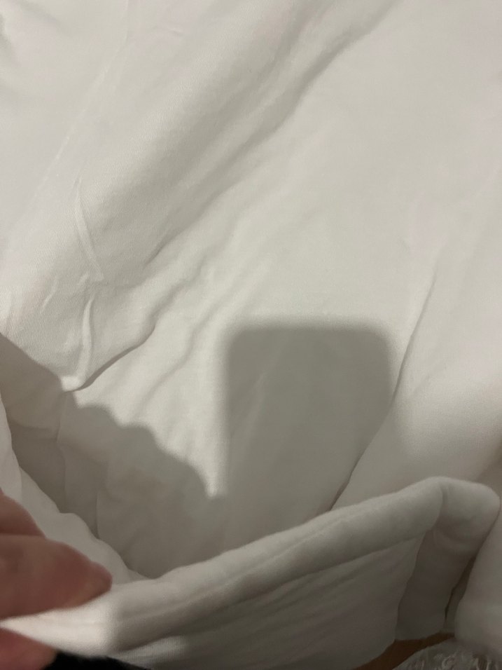 Beyaz Nakışlı Keten Bebek Kundak Örtüsü - Görsel 5