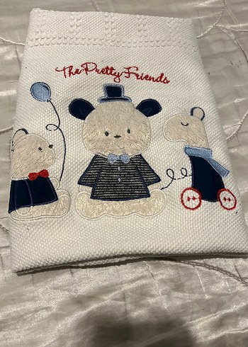 Nakışlı Beyaz Çocuk Battaniyesi - Görsel 3