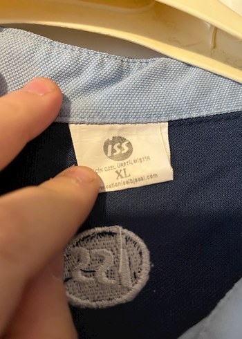 Mavi Gri Uzun Kollu Polo Tişört - Görsel 4