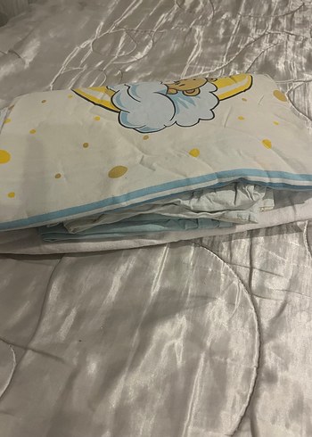 Mavi Ay ve Ayıcık Desenli Çocuk Uyku Örtüsü - Görsel 9