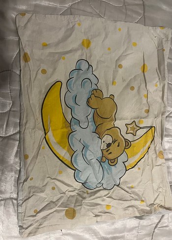 Mavi Ay ve Ayıcık Desenli Çocuk Uyku Örtüsü - Görsel 4