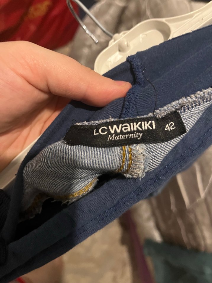 Koyu Mavi Hamile Kot Pantolon - Görsel 2