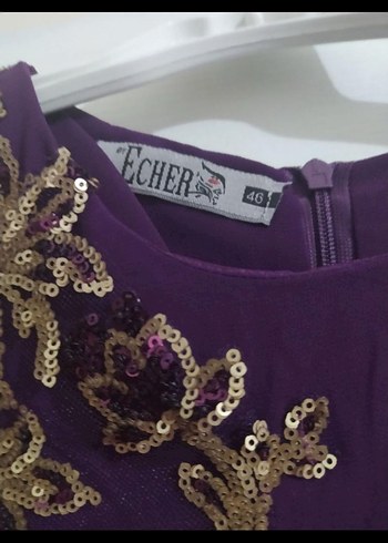 Uzun Kollu Mor İşlemeli Kadın Tulum - Görsel 7