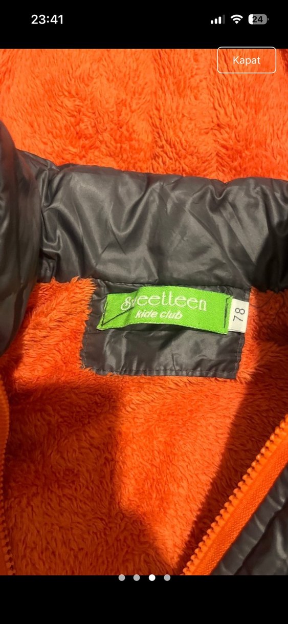 Kapüşonlu Erkek Çocuk Gri Fermuarlı Mont - Görsel 4