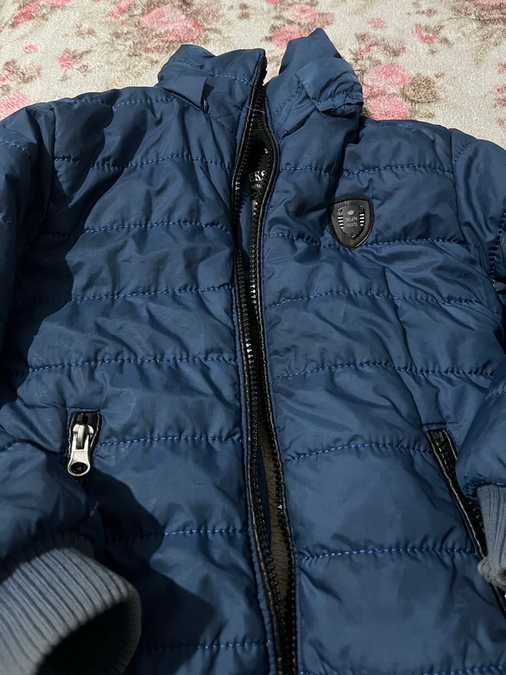 Erkek Çocuk Mavi Fermuarlı Mont - Görsel 3