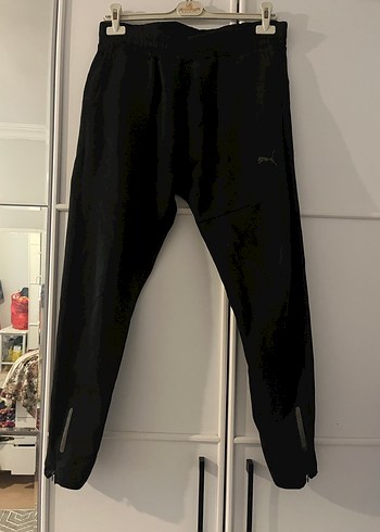 Erkek Siyah Fermuarlı Spor Eşofman Altı - Görsel 2