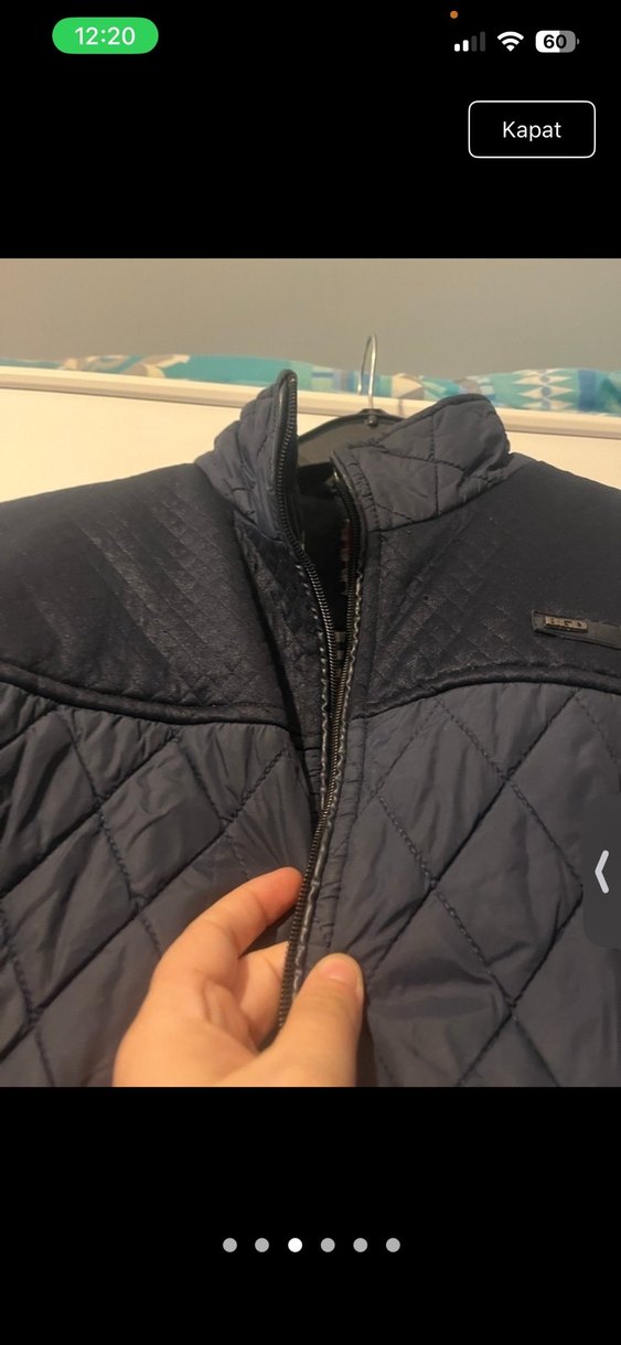 Erkek Siyah Kapitone Fermuarlı Mont - Görsel 2