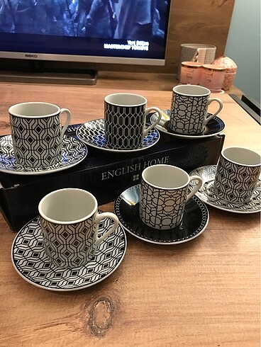 6 kişilik kahve fincan takımı