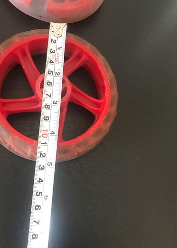 Çocuk Scooter Kırmızı Tekerlek Seti - Görsel 6