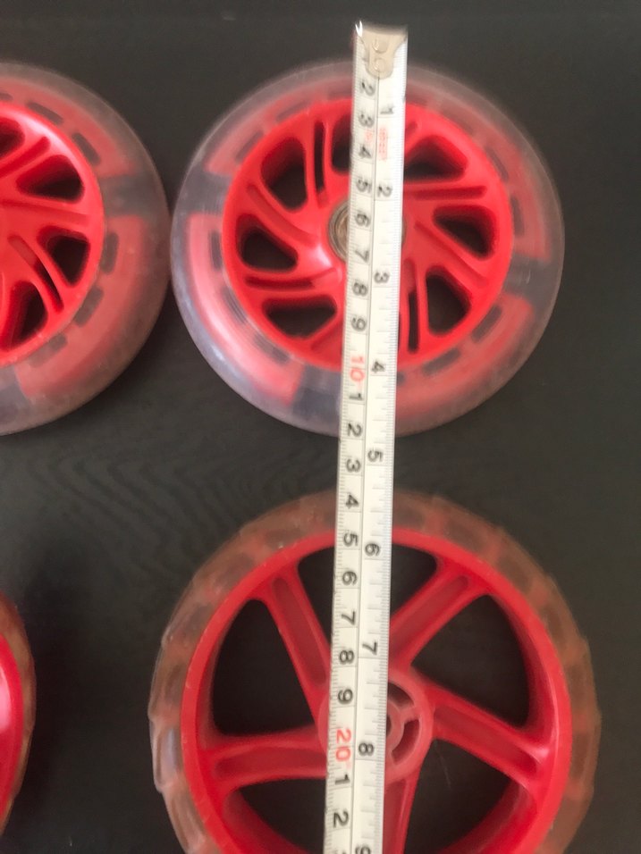 Çocuk Scooter Kırmızı Tekerlek Seti - Görsel 4