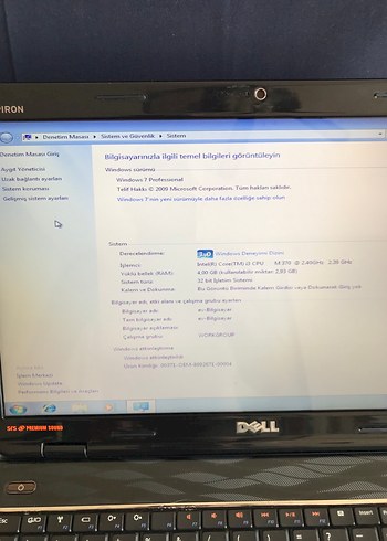 Dell Dell diz üstü laptop bilgisayar