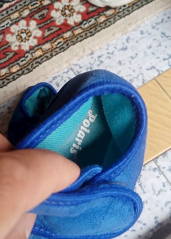 Erkek Çocuk Mavi Kaydırmaz Ev Terliği - Görsel 5