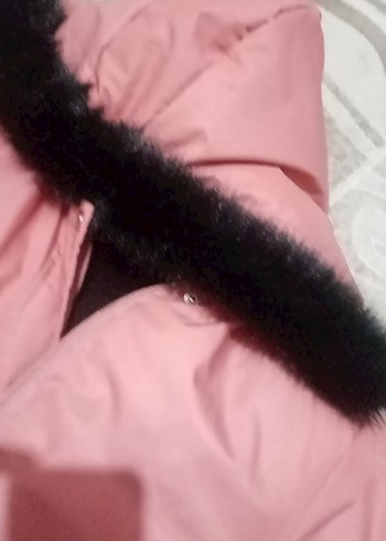Pembe Kürklü çocuk Kışlık Mont - Görsel 4