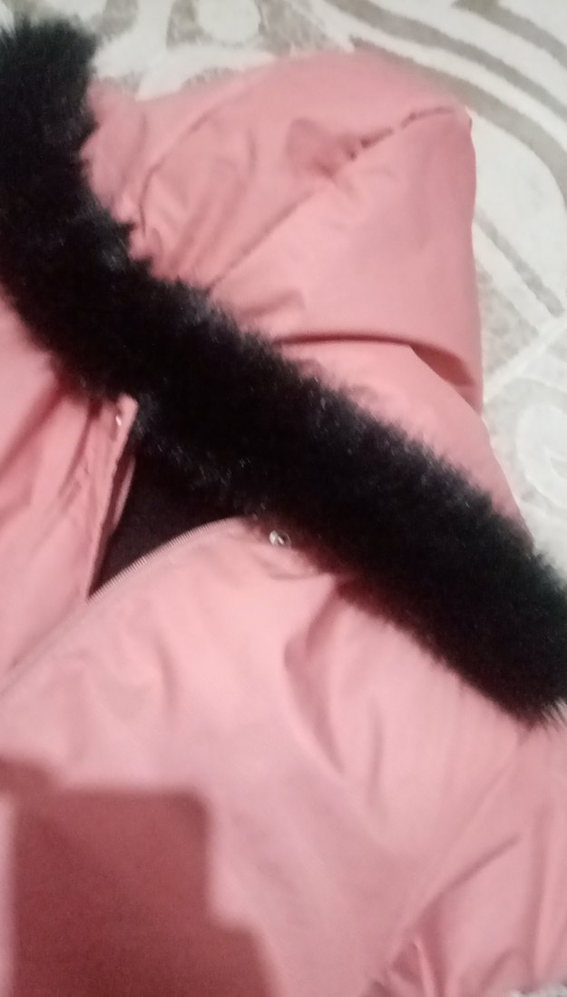 Pembe Kürklü çocuk Kışlık Mont - Görsel 4