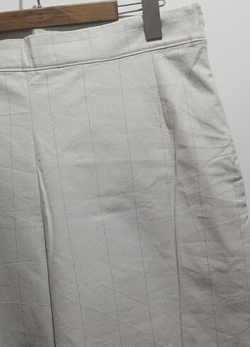 Krem rengi sıfır pantolon 42 beden Gizli fermuar detayı - Görsel 2