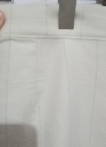 Krem rengi sıfır pantolon 42 beden Gizli fermuar detayı - Görsel 7