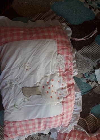 Bebek beşik yanı koruyucu set +çarşaf +2 beşik yanlarını kuruyan - Görsel 5