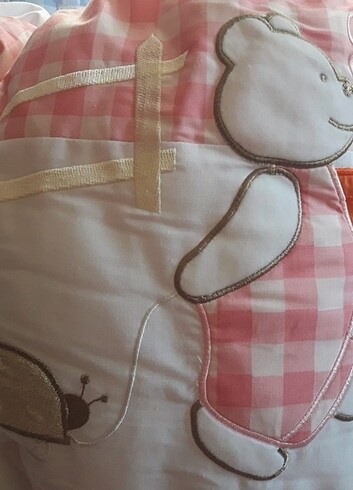 Bebek beşik yanı koruyucu set +çarşaf +2 beşik yanlarını kuruyan - Görsel 7