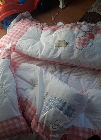 Bebek beşik yanı koruyucu set +çarşaf +2 beşik yanlarını kuruyan - Görsel 8