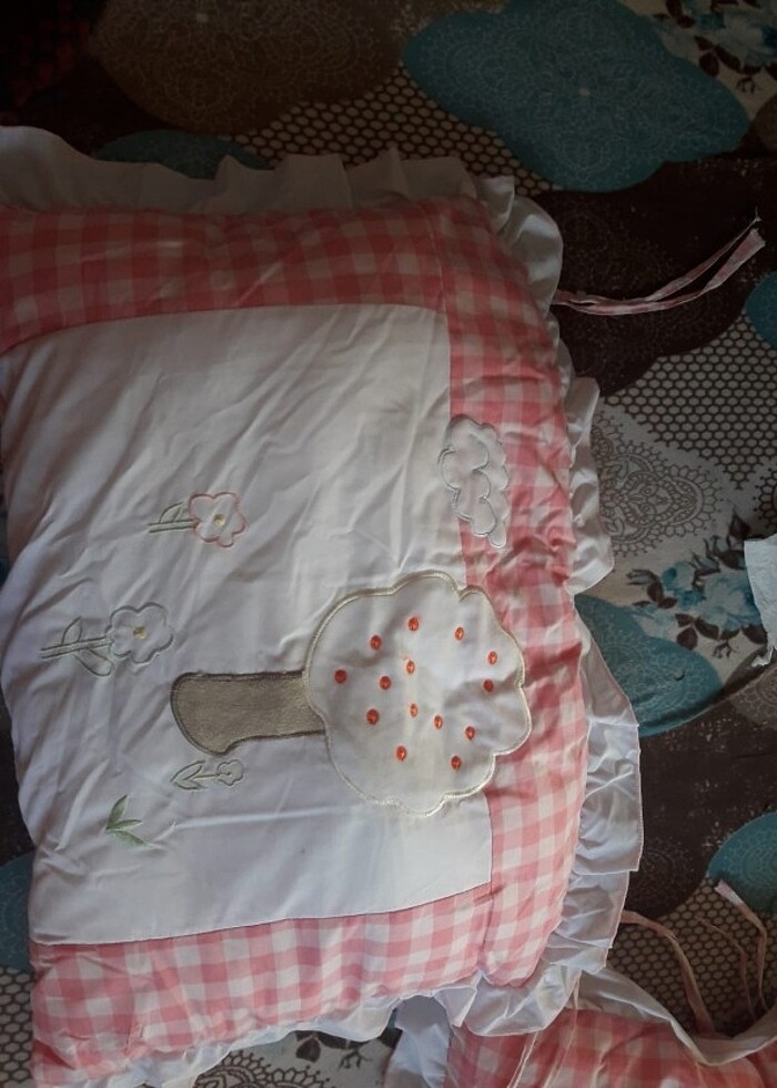 Bebek beşik yanı koruyucu set +çarşaf +2 beşik yanlarını kuruyan - Görsel 5