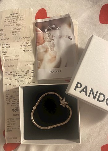 Pandora Zincir Detaylı Altın Renk Kadın Bileklik