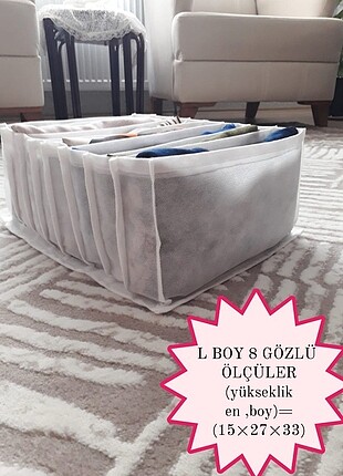 Beden 3 adet S, 1 adet L ve 1 adet M boy organizer