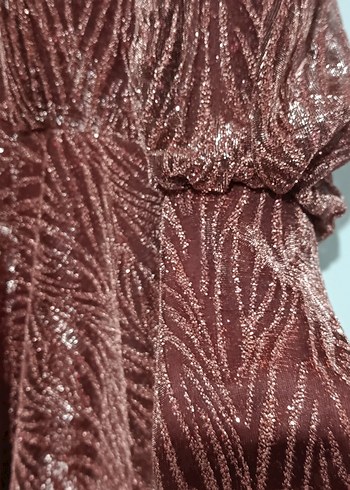 Uzun Kollu bakır Piliseli Triko Elbise - Görsel 4