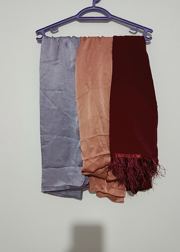 Kadın Bohem Tarzı Saten Şal Seti - Görsel 4