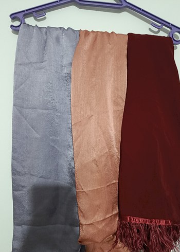 Kadın Bohem Tarzı Saten Şal Seti - Görsel 2