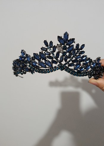 Koyu Mavi Parlak Gotik Taç - Görsel 3