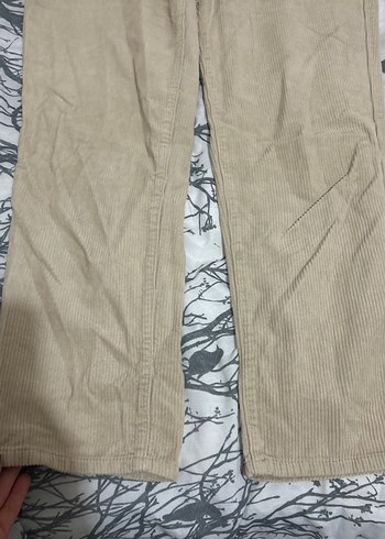 Bej kadın kadife pantolon - Görsel 3