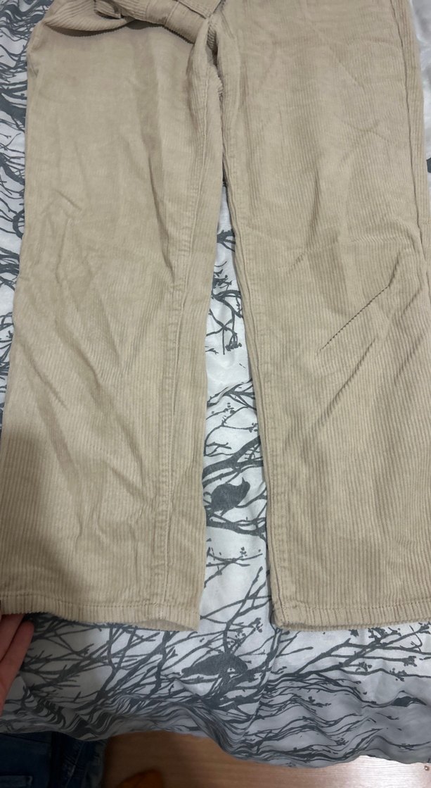 Bej kadın kadife pantolon - Görsel 3