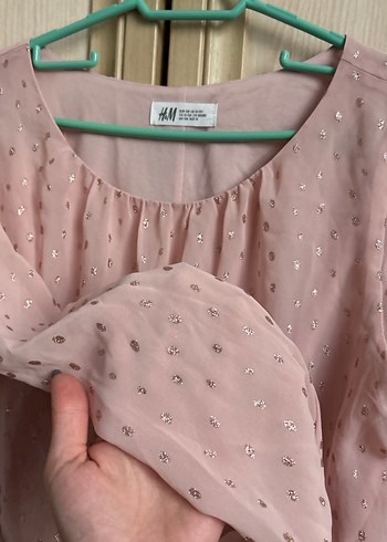 Pembe Uzun Kollu Mini Bohem Bluz - Görsel 3