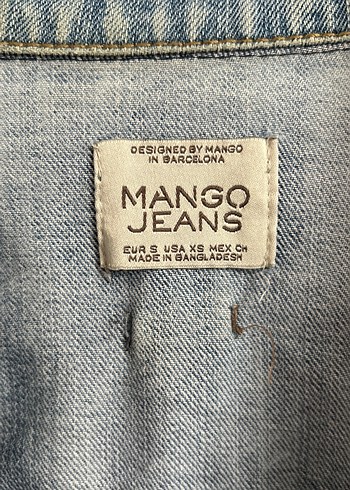 Düğmeli Mavi Kadın Denim Ceket - Görsel 3