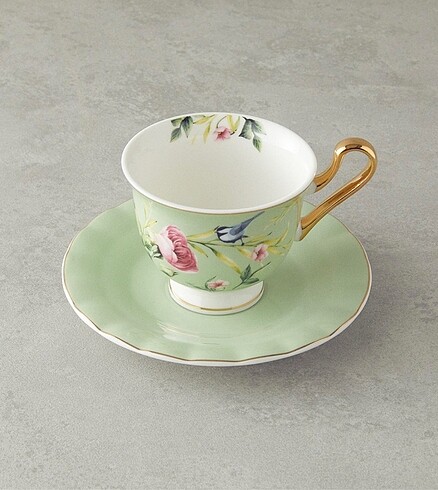 English Home ENGLISH HOME VANİLLA NEW BONE CHİNA TÜRK KAHVE TAKIMI İKİLİ