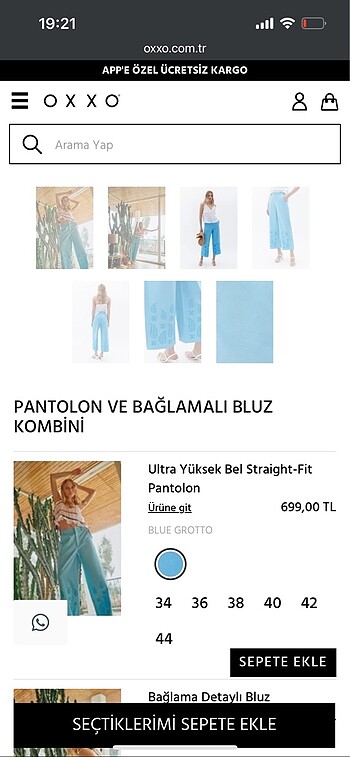 38 Beden Yazlık bol paça pantolon