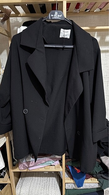 Siyah oversize blazer ceket