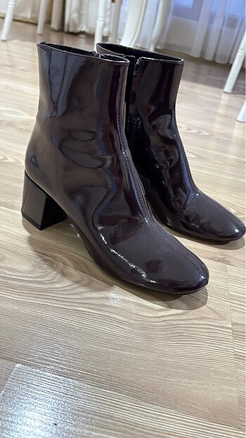38 Beden bordo Renk Zara topuklu bot