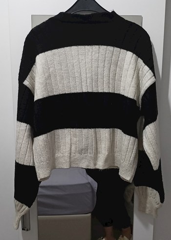 DeFacto Siyah-Beyaz Çizgili Hırka - Görsel 2