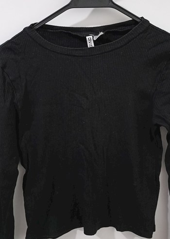 H&M Siyah Uzun Kollu Basic T-shirt - Görsel 3