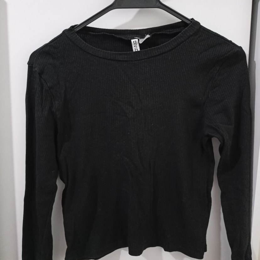 H&M Siyah Uzun Kollu Basic T-shirt - Görsel 3